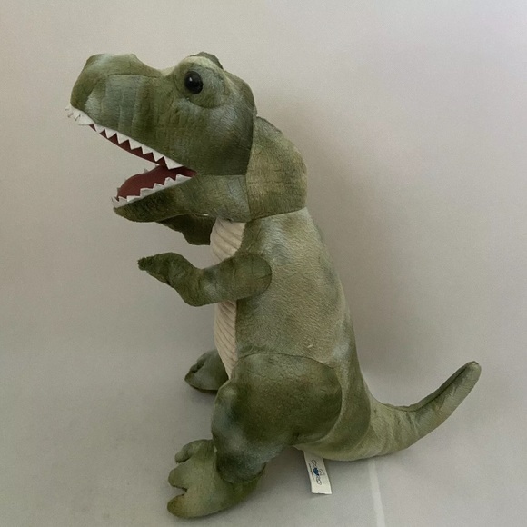 Hug Fun T Rex Dinosaur Green Plush Stuffed Animal 20"Teeth Claws Jurassic Era - Picture 3 of 5